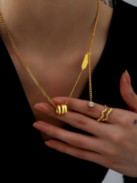 « Unveiling the Rylee: A Timeless Treasure in Gold-Plated, Non-Tarnish Stainless Steel Necklaces »