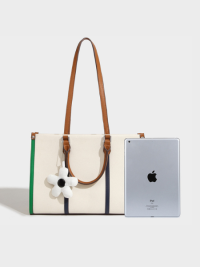 « New York Chic: The Versatility of the Large Canvas School and Work Bag with Laptop and Small Bag Features »